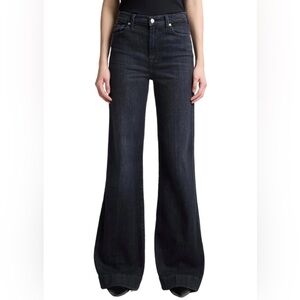 7 FOR ALL MANKIND MODERN DOJO FLARE JEAN IN BLACK SIZE 28